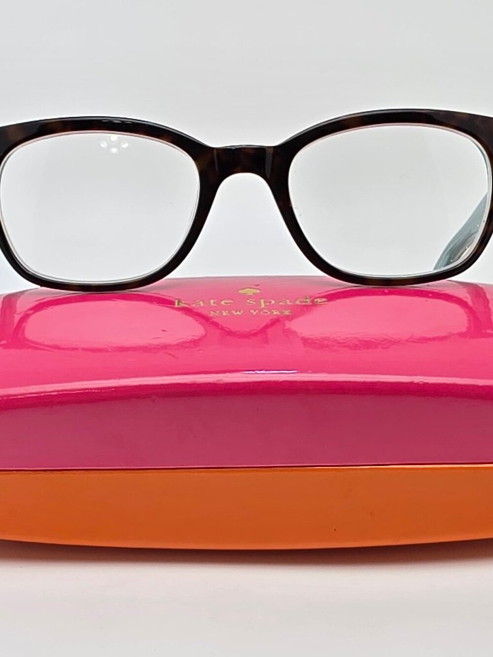 Kate Spade Rebecca TA20 Tortoise Aqua +2.00 Cat Eye Reading Glasses w/ Case 49mm